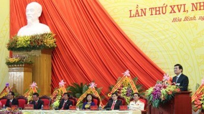 Hoa Binh province opens its 16th Party Congress - ảnh 1